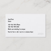 Visitekaartjes voor automatische informatie (Achterkant)