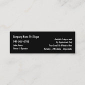 Visitekaartjes voor automatische informatie (Achterkant)