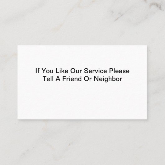 Visitekaartjes voor automatische informatie (Achterkant)