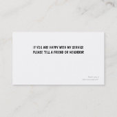 Visitekaartjes voor automatische reparatie (Achterkant)