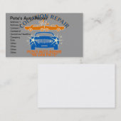 Visitekaartjes voor automatische reparatie van bot (Voorkant / Achterkant)