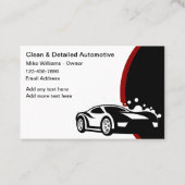 Visitekaartjes voor autoreiniging en automatische  (Voorkant)