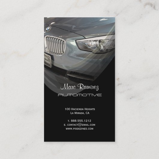 Visitekaartjes voor auto's (Achterkant)