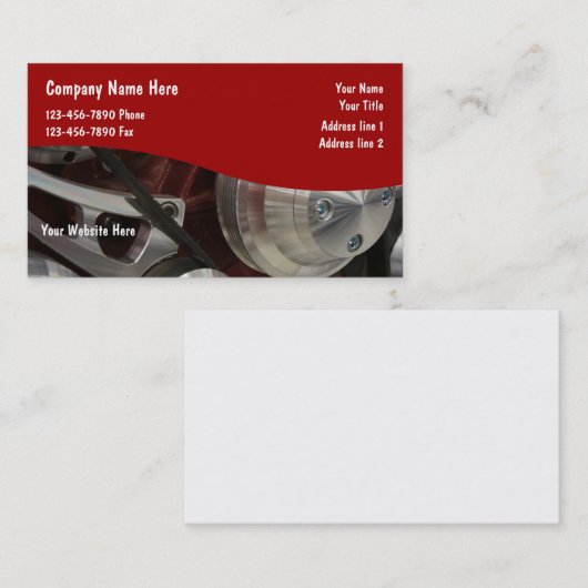 Visitekaartjes voor auto's (Voorkant / Achterkant)