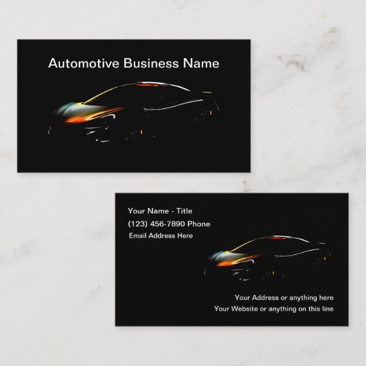 Visitekaartjes voor auto's (Voorkant / Achterkant)