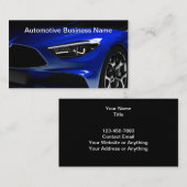 Visitekaartjes voor auto's met een blauwe auto (Voorkant / Achterkant)