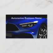 Visitekaartjes voor auto's met een blauwe auto (Voorkant)