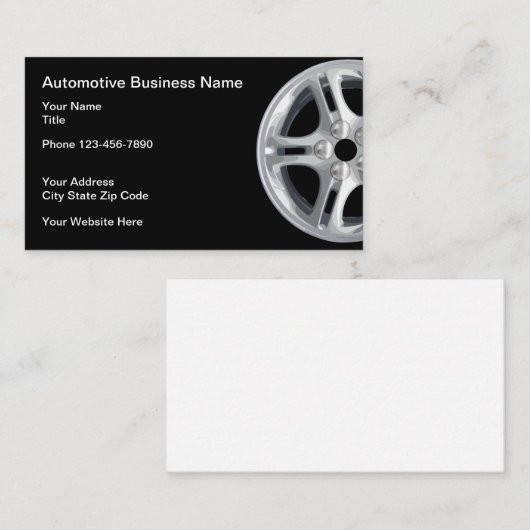 Visitekaartjes voor autothema's (Voorkant / Achterkant)