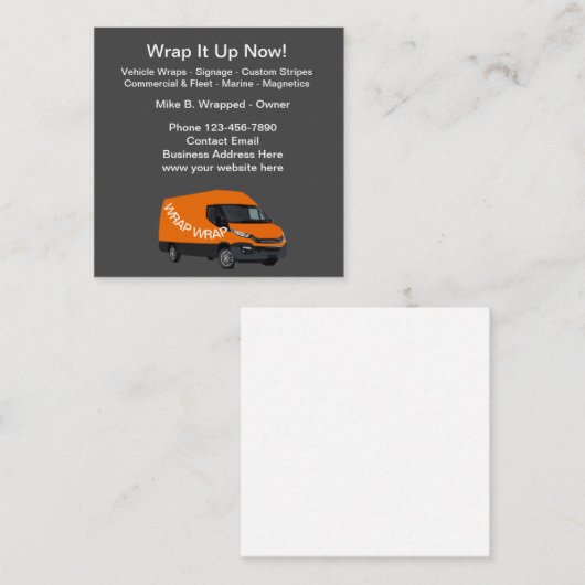 Visitekaartjes voor autowrakken (Voorkant / Achterkant)