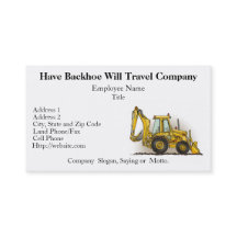 Visitekaartjes voor backhoe digitaal maken