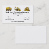 Visitekaartjes voor backhoe digitaal maken (Voorkant / Achterkant)