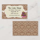 Visitekaartjes voor bakkerijproducten van de Cake  (Voorkant / Achterkant)