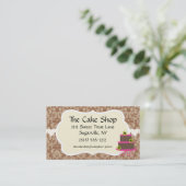 Visitekaartjes voor bakkerijproducten van de Cake  (Staand voorkant)