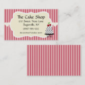 Visitekaartjes voor bakkerijproducten van de Cake  (Voorkant / Achterkant)