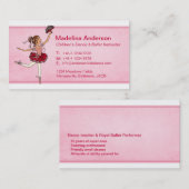Visitekaartjes voor balletdansonderwijzer (Voorkant / Achterkant)