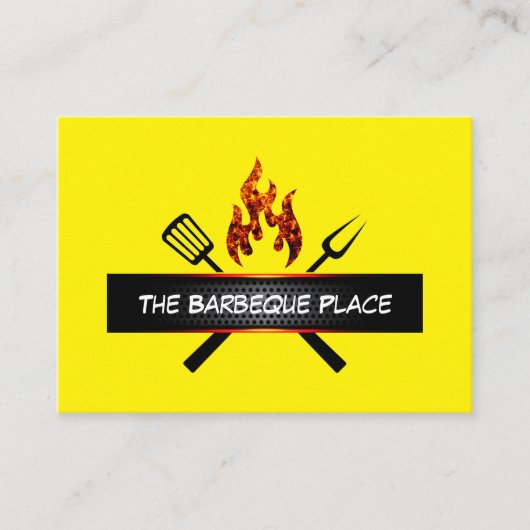 Visitekaartjes voor barbecuesrestaurant en grill (Voorkant)