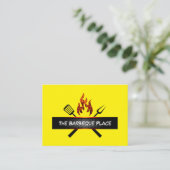 Visitekaartjes voor barbecuesrestaurant en grill (Staand voorkant)