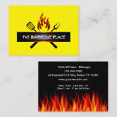 Visitekaartjes voor barbecuesrestaurant en grill (Voorkant / Achterkant)