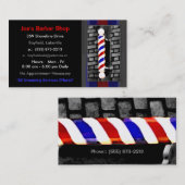 Visitekaartjes voor barber/Mannen Hair Stylist (Voorkant / Achterkant)