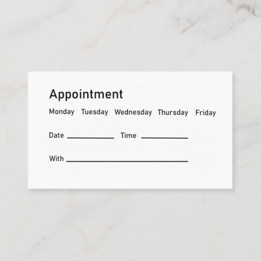 Visitekaartjes voor benoeming van gastro-enteroloo (Achterkant)