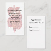 Visitekaartjes voor benoeming van gastro-enteroloo (Voorkant / Achterkant)