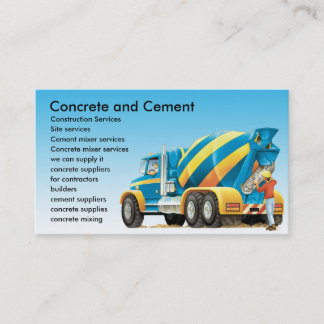 Visitekaartjes voor beton- en cementmengers