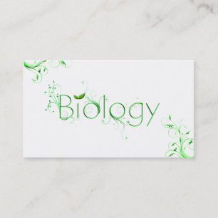 Visitekaartjes voor biologie Leaf Typography