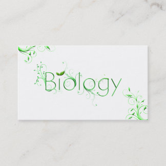 Visitekaartjes voor biologie Leaf Typography