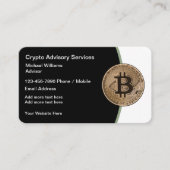 Visitekaartjes voor bitmunt en cryto Ethereum (Voorkant)