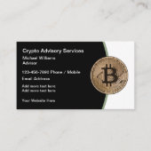 Visitekaartjes voor bitmunt en cryto Ethereum (Voorkant)