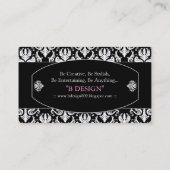 Visitekaartjes voor Black en White Designer (Achterkant)