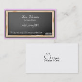 Visitekaartjes voor Blackboard Teacher (Voorkant / Achterkant)