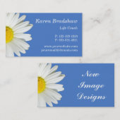 Visitekaartjes voor blauw en wit grafisch ontwerp (Voorkant / Achterkant)