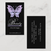 Visitekaartjes voor blauw/Paars vlinderontwerp (Voorkant / Achterkant)