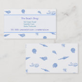 Visitekaartjes voor blauw strand (Voorkant / Achterkant)