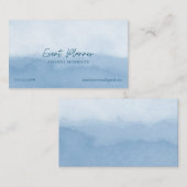 Visitekaartjes voor blauwe Waterverf bij Event Pla (Voorkant / Achterkant)