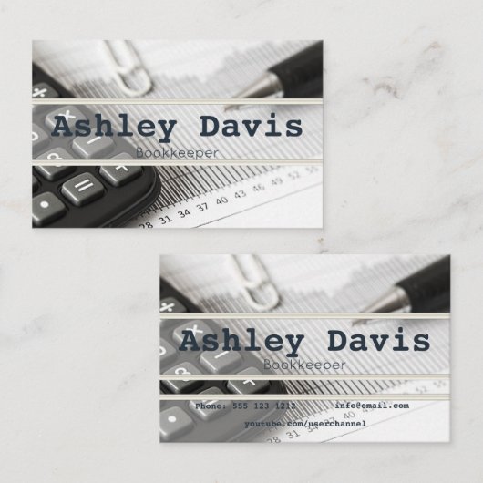 Visitekaartjes voor boekhouders (Voorkant / Achterkant)