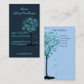 Visitekaartjes voor boomtrimmers op landpapier (Voorkant / Achterkant)