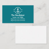 Visitekaartjes voor bootkapitein (Voorkant / Achterkant)