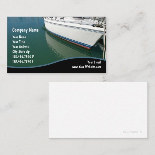 Visitekaartjes voor bootonderhoud (Voorkant / Achterkant)