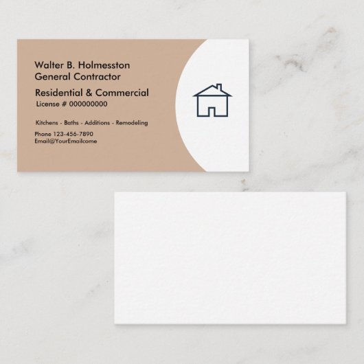 Visitekaartjes voor bouwcontracten (Voorkant / Achterkant)