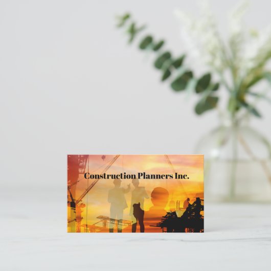 Visitekaartjes voor bouwplanning (Staand voorkant)