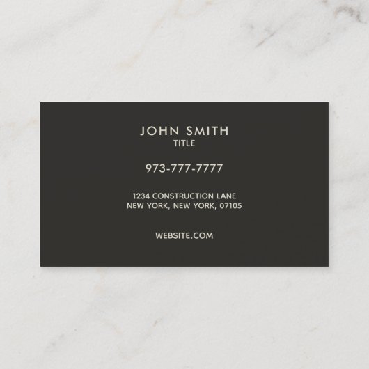 Visitekaartjes voor bouwslogans (Achterkant)