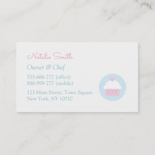 Visitekaartjes voor broodbakkerij, tiny Heart Past (Achterkant)