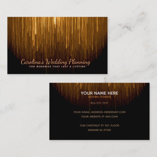 Visitekaartjes voor bruiloft Planner (Voorkant / Achterkant)