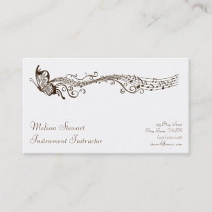 Visitekaartjes voor Butterfly Music Teacher