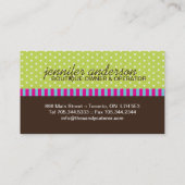 Visitekaartjes voor Cake Designer (Achterkant)