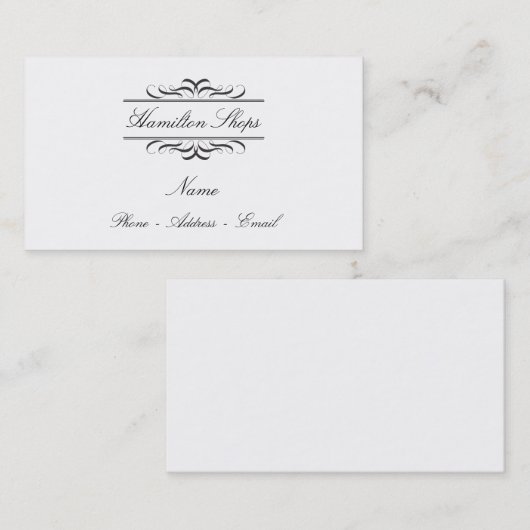 Visitekaartjes voor calligrafielabel (Voorkant / Achterkant)