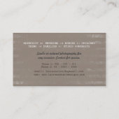 Visitekaartjes voor  camera fotografie (Achterkant)