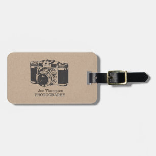 Visitekaartjes voor camera-grafie bagagelabel